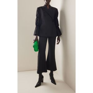 New Women's JW Anderson Black Leather Wedge Ankle Boots $750 39 US 9